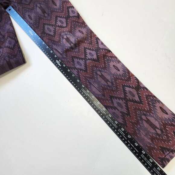 Free People Southwest Ikat Skinny Jeans 25 Purple Low Rise Bohemian Colorful - Picture 6 of 10